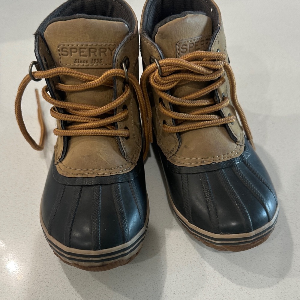 Sperry Kids' Black and Tan Boots
